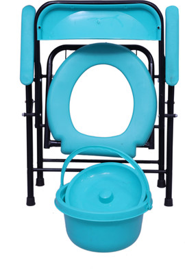 coredeal IMPORTED GREEN BUCKET COMMODE -009 Commode Chair(Black, Blue)