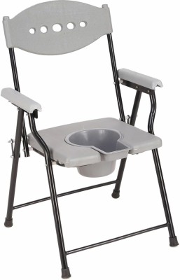 MEDSOR IMPEX Folding Commode Over Toilet Sturdy, Comfortable & Easy to Clean , Pregnant Women Commode Chair(Grey)