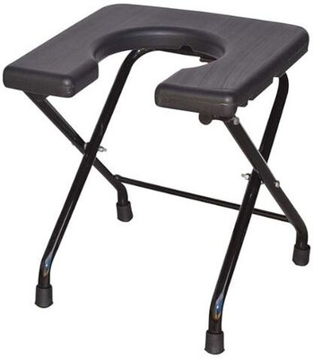 Ache Cure Commode Stool/Commode Chair/Commode Seat Foldable Stool for unisex/ADULT Commode Chair(Black)
