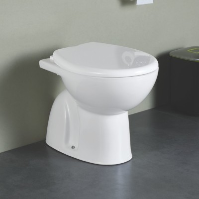 Ceramic EWC S Trap Cade With Seat Cover Western Commode(White)