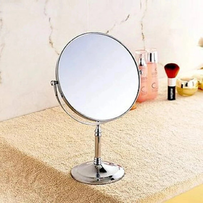 NAKSHT 360 Degree Tabletop Double Side Vanity Mirror Magnificat Make up Cosmetic Stand
