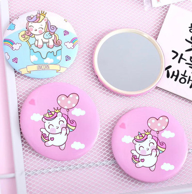 Le Delite unicorn pocket mirror 10 piece I Cosmetic hand mirror makeup accessory for kids