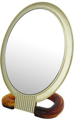 Scarlet Line Professional Series Oval Shape Large Size Double Sided Magnifying Makeup Mirror with Handle Stand