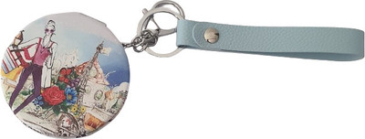 Tiamo Pocket Portable Compact Metal and Glass Mirror with keychain