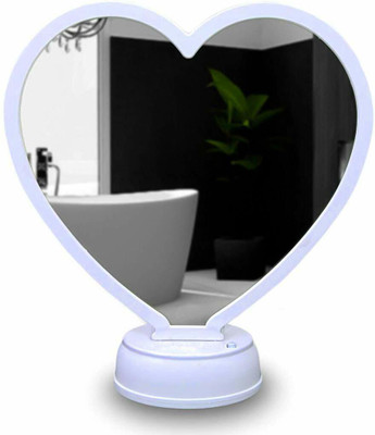 APEROL DESIGN Makeup Mirror Heart Shape with LED Lighted Magic