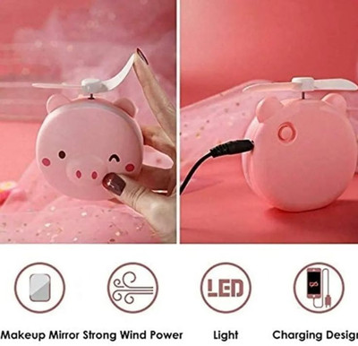 Supreno Cute Piggy Mini Cosmetic Mirror Compact