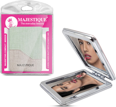 MAJESTIQUE Portable Double-Sided Mirror Distortion-Free Travel Makeup Mirror