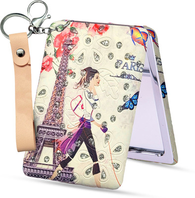 SCN BEAUTY Mini Folding Pocket Mirror – Stylish Double-Sided Mirror for Purse & Travel Use
