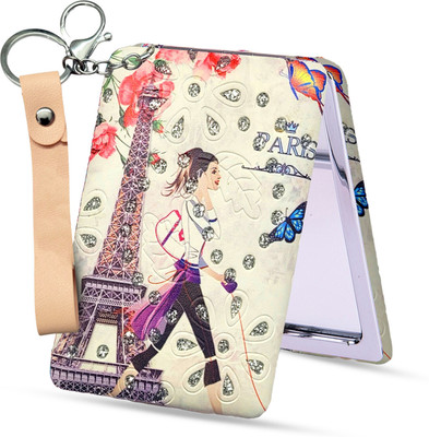 SCN BEAUTY Mini Folding Pocket Mirror – Stylish Double-Sided Mirror for Purse & Travel Use