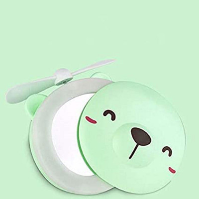 stupefying Travel Mini Carton Make Up Mirror with LED Lights USB Fan