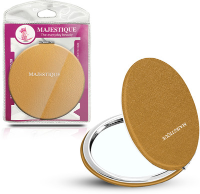 MAJESTIQUE Professional Pocket Makeup Mirror Foldable Mirror with Compact Size -Multicolor