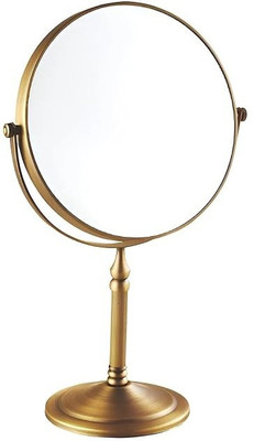 Plantex Brass&SS-304 Adjustable Magnifying Mirror/Brass Antique/8 In/5x/1x-Magnification