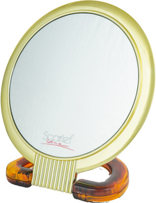 Scarlet Line Professional Series Large Size Round Double Sided Magnifying Makeup Mirror with Handle For Men and Women, 23 x 16 x 1.5 cm