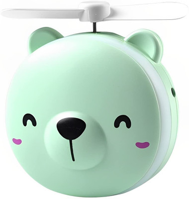 ARV MEGAHOUSE Mini Compact Pocket Mirror & Fan with LED Light USB Rechargeable Handheld