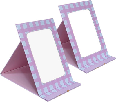 Lellow Printed Portable Folding Compact Vanity Makeup Mirror for Women,Travel, Personal