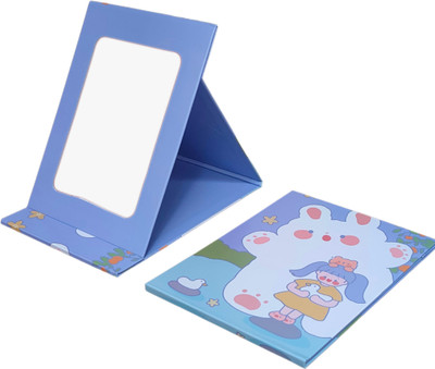 KitchEase Printed Portable Folding Makeup Mirror | Vanity Compact Mirror for Women & Men