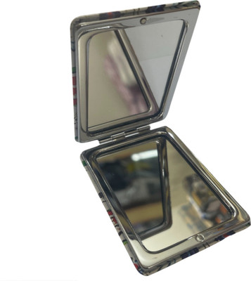 ClueSteps Double Side Folding Compact Mirror (Square Flower Printed)