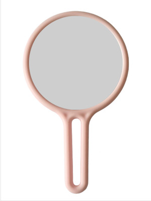 Tiamo Plastic round handheld mirror for makeup and travel 23cm x13 cmc
