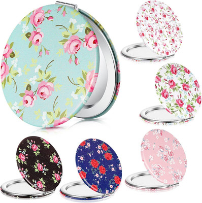 feelhigh 6 Compact Mirror,Travel Mini Mirror, Folding Handheld Double-Sided