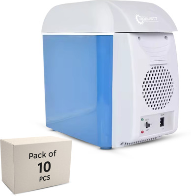 Robustt 7.5L Mini Car Fridge 12V|Dual Mode Temperature Control|Pack of 10 Compact and Portable Food Grade Low Noise Thickened Inner 7.5 L Car Refrigerator(Blue)