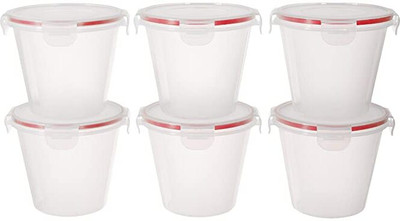 ASDF Plastic Utility Container  - 1 L(Pack of 6, White)
