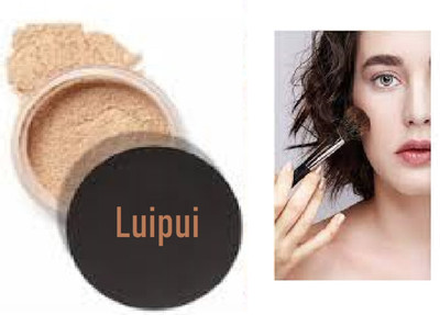 Luipui matte finish loose powder makeup setting powder Compact(beige, 15 g)