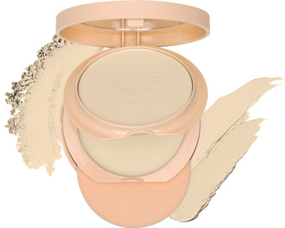 COLORS QUEEN Perfect Look Oil Control Compact Powder | 2 in 1 Compact Powder + Base Concealer Compact(Marble Fair, 18 g)