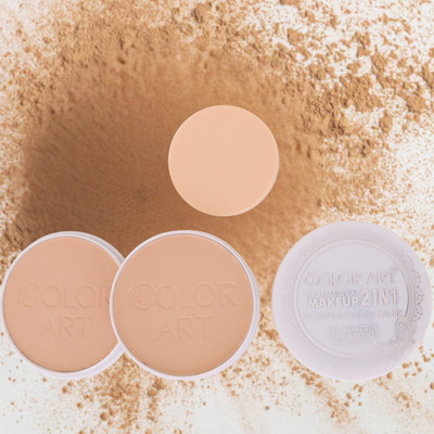 Color Art Professional Makeup Dual Action Compact for All Skin | Matte Finish + Concealer Compact(Beige, 28 g)