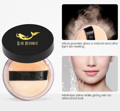 BLUEMERMAID High Definition Loose Powder Matte Setting Powder Compact(Beige, 8 ml)