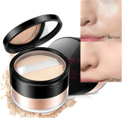GULGLOW99 Make Up Loose Powder Setting Powders Pores Waterproof Matte Finish Women Compact(BEIGE, 15 g)