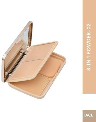 Glam21 3-in-1 Powder Cake Oil Control Longlasting Soft Matte & Oil Free Formula Compact(Medium, 22 g)