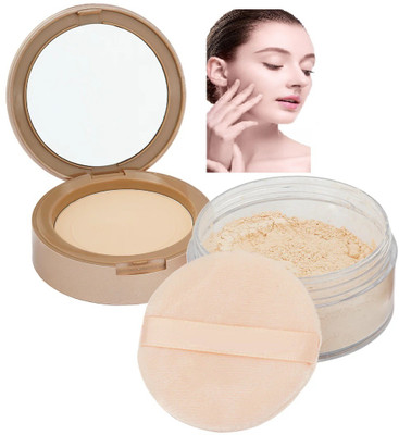 Yuency Best Compact 2 in 1 Pressed Powder + Loose Powder Compact(Banana, 22 g)