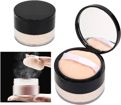 BLUEMERMAID Oil Control Loose Powder Setting Make Up Compact(BEIGE, 15 g)