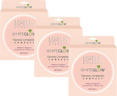 LOTUS HERBALS WhiteGlow Flawless Complexion Compact 10g ( Rich Ivory , C1 ) ( Pack of 3 ) Compact(creme, 30 g)
