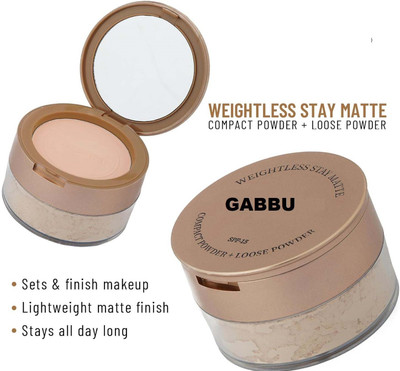 GABBU Full Coverage | Loose Form Powder Compact(light ivory, 43.4 g)