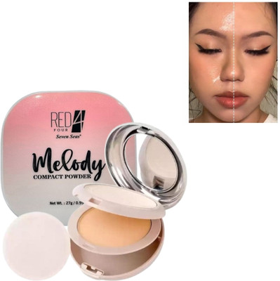 RED4 Melodyy 2 In 1 Matte & Shimmer Waterproof Compact Powder of 1 Compact(multi, 27 g)
