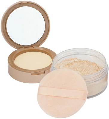 GABBU Duo Compact & Loose Powder | 2-in-1 | Matte Finish | Blends Effortlessly Compact(Beige, 43.4 g)