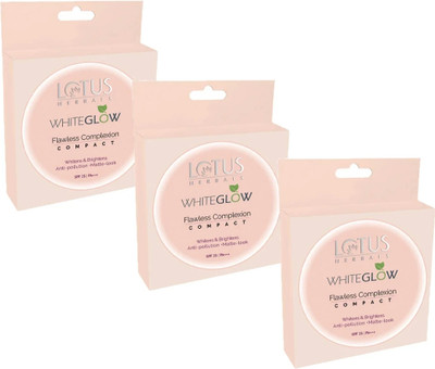 LOTUS HERBALS WhiteGlow Flawless Complexion Compact 10g ( HONEY, C2 ) ( Pack of 3 ) Compact(creme, 30 g)