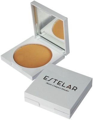 Estelar Matte Compact Powder with SPF 15, Long Lasting Upto 12 Hours, All Skin Type Compact(Fearless Sand, 8 g)