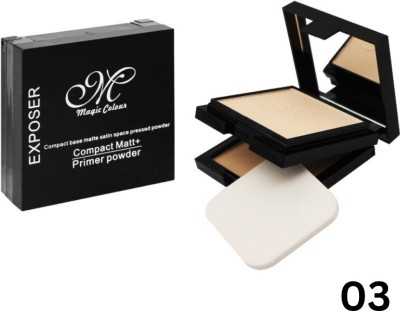 Magic Colour EXPOSER Matt+ Primer Powder  Compact(Shade 03: Beige, 20 g)