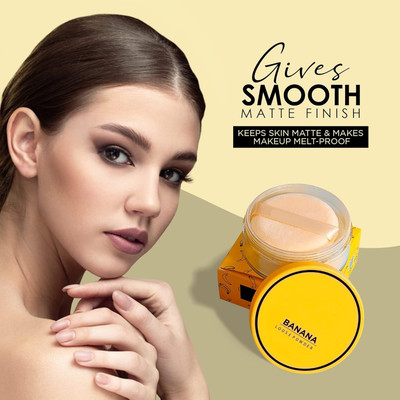 THTC Matte banana translucent loose powder Compact(Ivory, 15 ml)