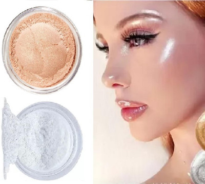 YAWI NEW 3D FACE MAKE UP LOOK LONG LASTING LOOSE POWDSER FORMULA Compact(GOLD, SILVER, 40 g)