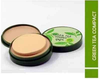 nn green tea comapact powder waterproof and longlasting Compact(Beige, 20 ml)