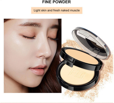 BLUEMERMAID Lightweight 2 in 1 Compact Powder Matte & Shimmer Finish With Sponge Compact(Beige, 19 g)