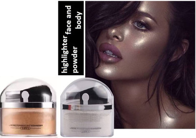 GFSU - GO FOR SOMETHING UNIQUE MATTE FINISH WHITENING SHIMMER LOOSE POWDER HIGHLIGHTER Compact(GOLDEN SHIMMER, SILVER SHIMMER, 40 g)