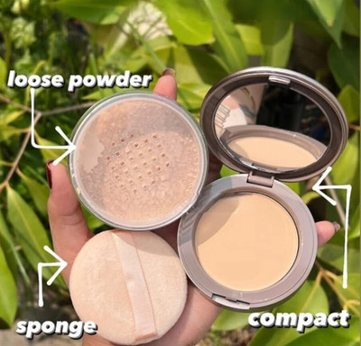 AEPRUY 2 in 1 Matte Poreless Powder  Compact(Banana, 22 ml)