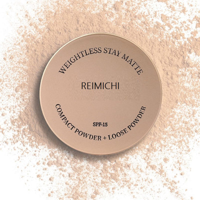 REIMICHI 2 In 1 Weightless Stay Matte Compact Powder Compact(natural, 43.4 g)