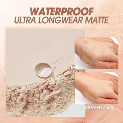 LILLYAMOR Soft Powder Professional Oil-control Waterproof Matte Setting Powder Compact(TAN, 10 g)