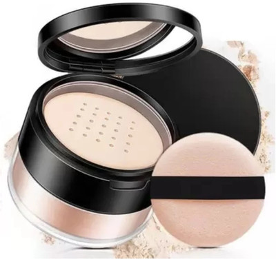 AFARAXIA Translucent loose face powder matte finish, oil-free formula, waterproof Powder Compact(Natural Biege, 10 g)