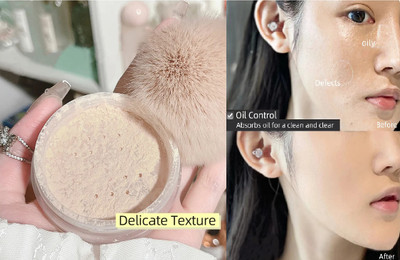 luzimaisa Translucent Loose Setting Powder Compact(beige, 8 g)